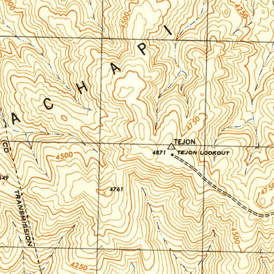 United States Geological Survey Lebec, CA (1945, 31680-Scale) digital map