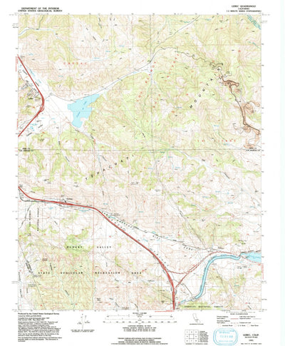 United States Geological Survey Lebec, CA (1991, 24000-Scale) digital map