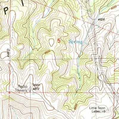 United States Geological Survey Lebec, CA (1991, 24000-Scale) digital map
