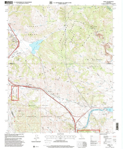 United States Geological Survey Lebec, CA (1995, 24000-Scale) digital map