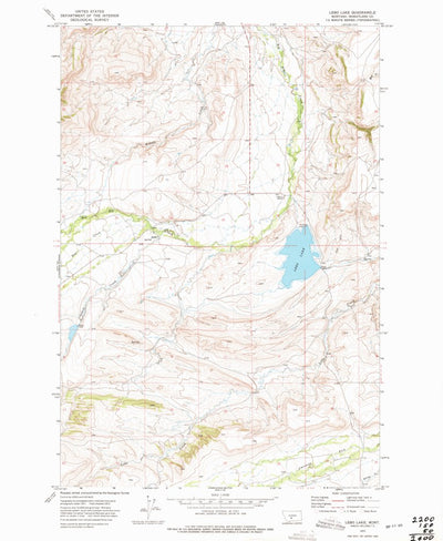 United States Geological Survey Lebo Lake, MT (1972, 24000-Scale) digital map
