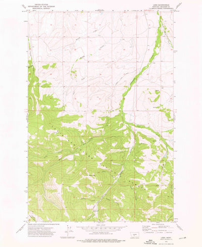 United States Geological Survey Lebo, MT (1972, 24000-Scale) digital map