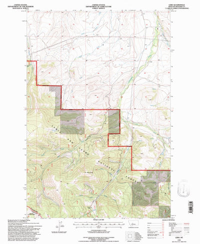United States Geological Survey Lebo, MT (1995, 24000-Scale) digital map