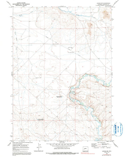 United States Geological Survey Leckie SW, WY (1969, 24000-Scale) digital map