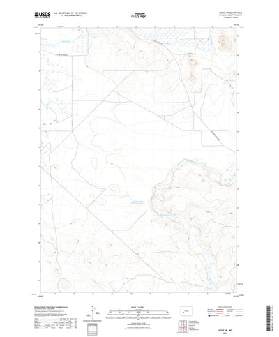 United States Geological Survey Leckie SW, WY (2021, 24000-Scale) digital map
