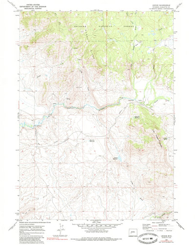 United States Geological Survey Leckie, WY (1969, 24000-Scale) digital map