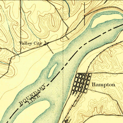 United States Geological Survey Leclaire, IA-IL (1893, 62500-Scale) digital map