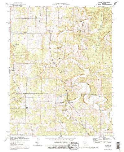 United States Geological Survey Lecoma, MO (1992, 24000-Scale) digital map