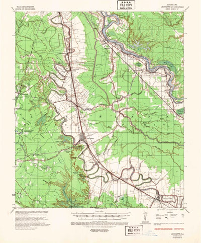United States Geological Survey Lecompte, LA (1935, 62500-Scale) digital map