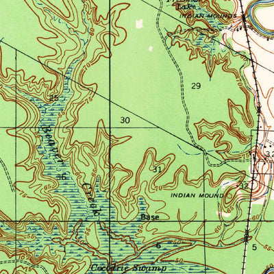 United States Geological Survey Lecompte, LA (1935, 62500-Scale) digital map