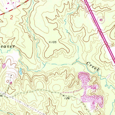 United States Geological Survey Lecompte, LA (1972, 24000-Scale) digital map