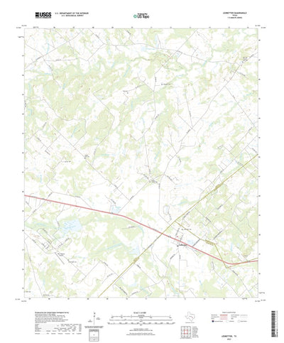 United States Geological Survey Ledbetter, TX (2022, 24000-Scale) digital map