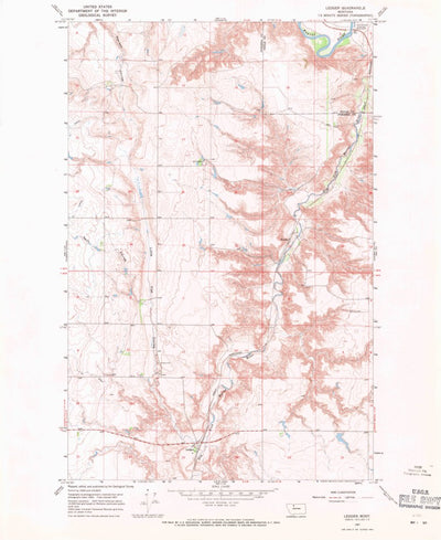 United States Geological Survey Ledger, MT (1967, 24000-Scale) digital map