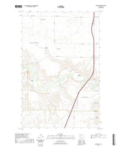 United States Geological Survey Ledger NW, MT (2020, 24000-Scale) digital map