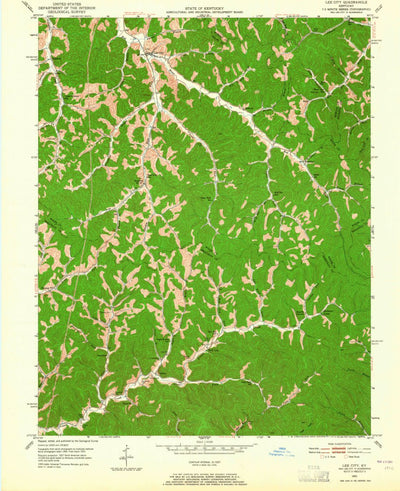 United States Geological Survey Lee City, KY (1951, 24000-Scale) digital map