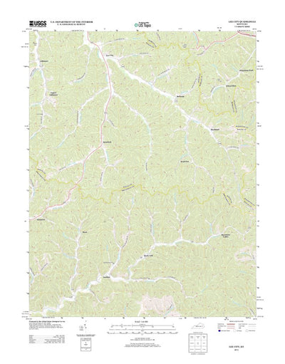 United States Geological Survey Lee City, KY (2013, 24000-Scale) digital map