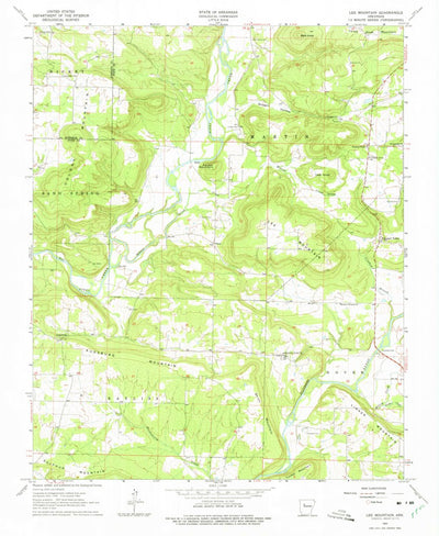 United States Geological Survey Lee Mountain, AR (1963, 24000-Scale) digital map