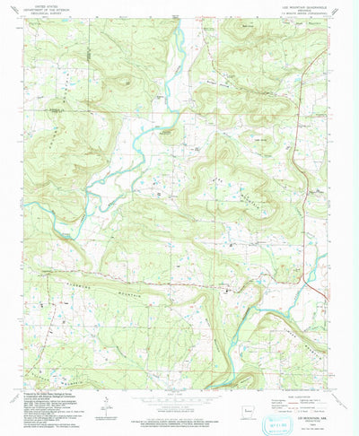 United States Geological Survey Lee Mountain, AR (1993, 24000-Scale) digital map