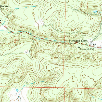 United States Geological Survey Lee Mountain, AR (1993, 24000-Scale) digital map