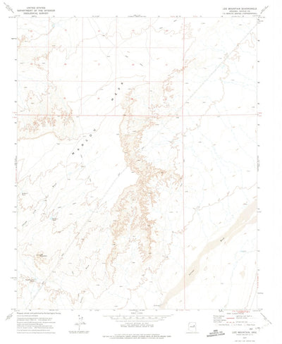 United States Geological Survey Lee Mountain, AZ (1972, 24000-Scale) digital map