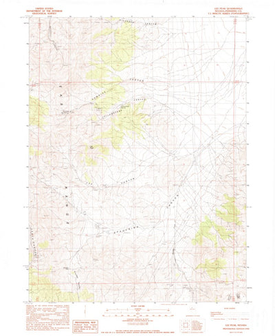 United States Geological Survey Lee Peak, NV (1990, 24000-Scale) digital map