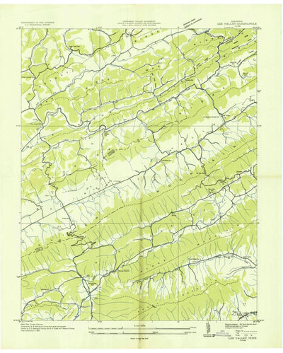 United States Geological Survey Lee Valley, TN (1935, 24000-Scale) digital map