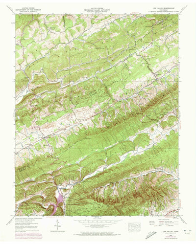 United States Geological Survey Lee Valley, TN (1939, 24000-Scale) digital map