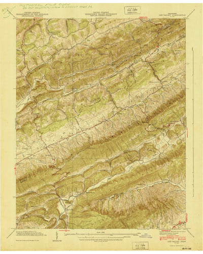 United States Geological Survey Lee Valley, TN (1940, 24000-Scale) digital map