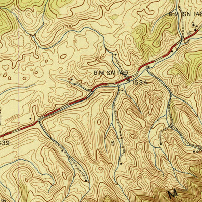 United States Geological Survey Lee Valley, TN (1940, 24000-Scale) digital map