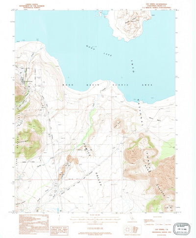 United States Geological Survey Lee Vining, CA (1992, 24000-Scale) digital map