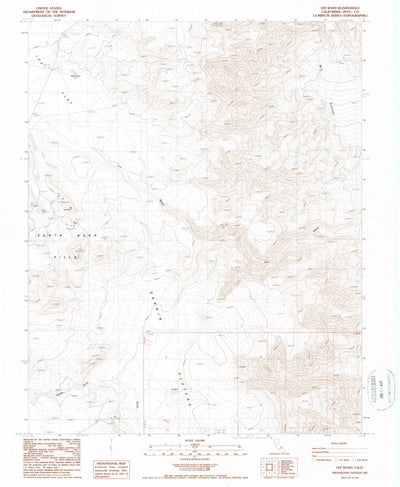 United States Geological Survey Lee Wash, CA (1987, 24000-Scale) digital map