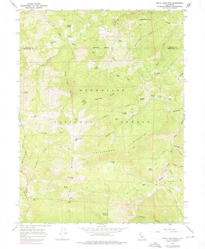 United States Geological Survey Leech Lake Mountain, CA (1966, 24000-Scale) digital map