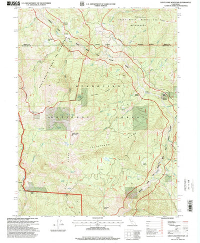 United States Geological Survey Leech Lake Mountain, CA (1995, 24000-Scale) digital map