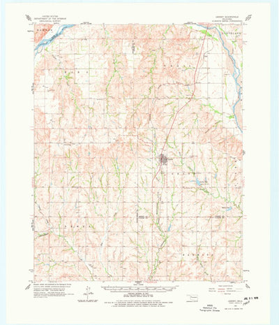 United States Geological Survey Leedey, OK (1961, 62500-Scale) digital map
