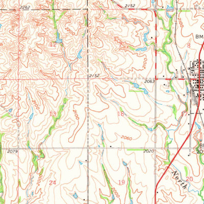 United States Geological Survey Leedey, OK (1961, 62500-Scale) digital map