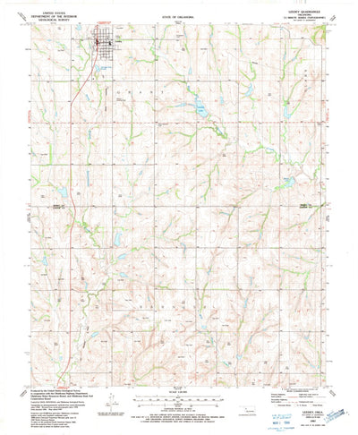 United States Geological Survey Leedey, OK (1987, 24000-Scale) digital map