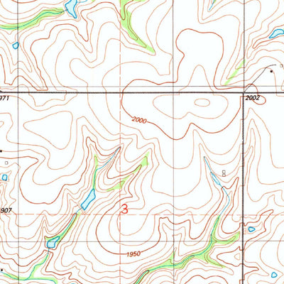 United States Geological Survey Leedey, OK (1987, 24000-Scale) digital map