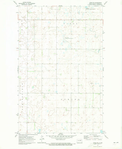 United States Geological Survey Leeds NE, ND (1971, 24000-Scale) digital map