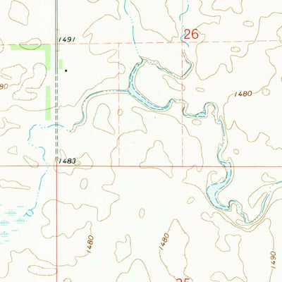 United States Geological Survey Leeds NE, ND (1971, 24000-Scale) digital map