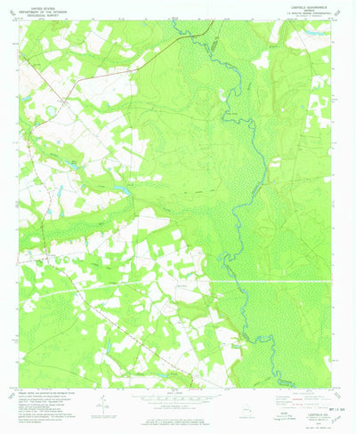 United States Geological Survey Leefield, GA (1978, 24000-Scale) digital map