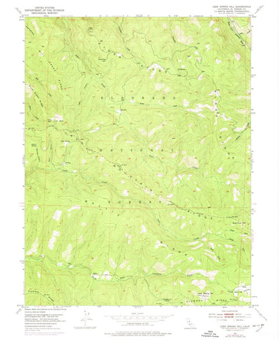 United States Geological Survey Leek Spring Hill, CA (1951, 24000-Scale) digital map