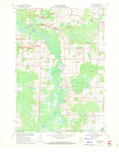 United States Geological Survey Leeman, WI (1969, 24000-Scale) digital map