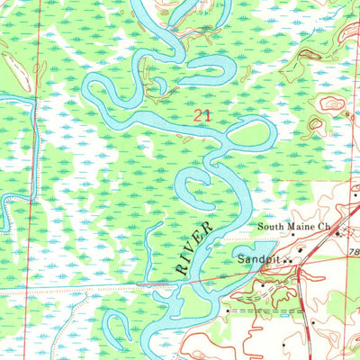 United States Geological Survey Leeman, WI (1969, 24000-Scale) digital map