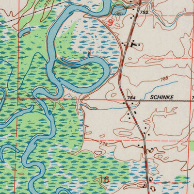 United States Geological Survey Leeman, WI (1992, 24000-Scale) digital map
