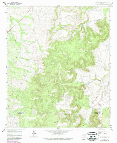 United States Geological Survey Leeper Creek, TX (1965, 24000-Scale) digital map