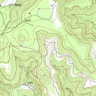United States Geological Survey Leeper Creek, TX (1965, 24000-Scale) digital map