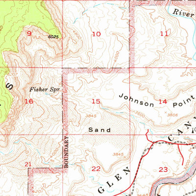 United States Geological Survey Lees Ferry, AZ (1954, 62500-Scale) digital map