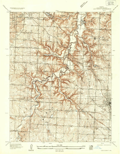 United States Geological Survey Lees Summit, MO (1934, 24000-Scale) digital map