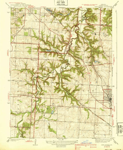 United States Geological Survey Lees Summit, MO (1939, 31680-Scale) digital map