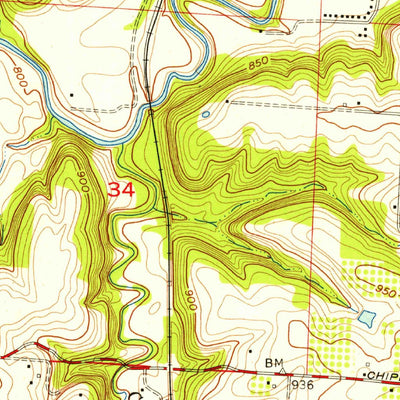 United States Geological Survey Lees Summit, MO (1957, 24000-Scale) digital map
